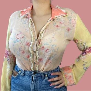 Vintage Ruffle Blouse
